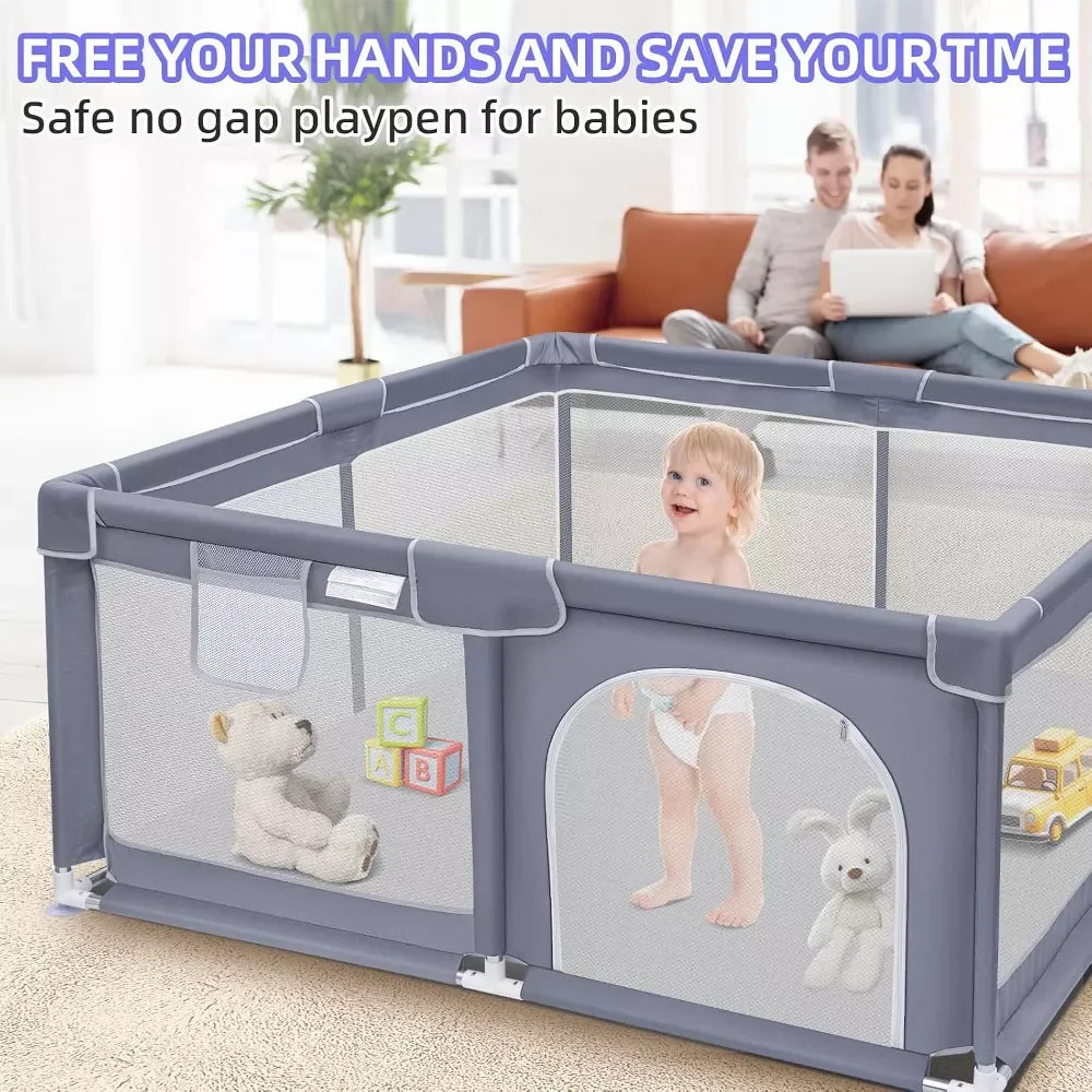 Foldable Baby Playpen Playground Safety Yard For Indoor Outdoor Use