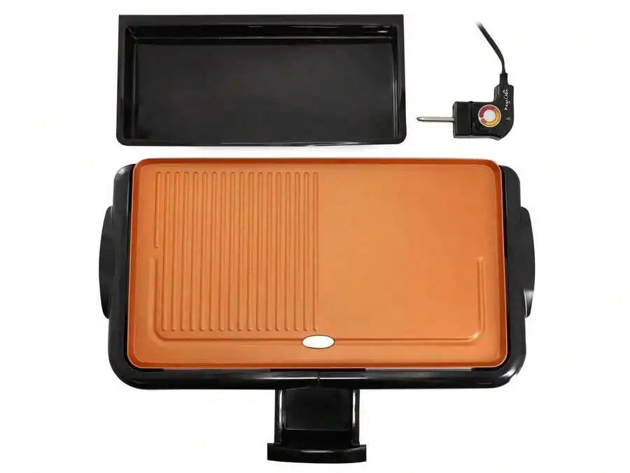 XMSJ Electric Grill Griddle With Copper Coating Nonstick