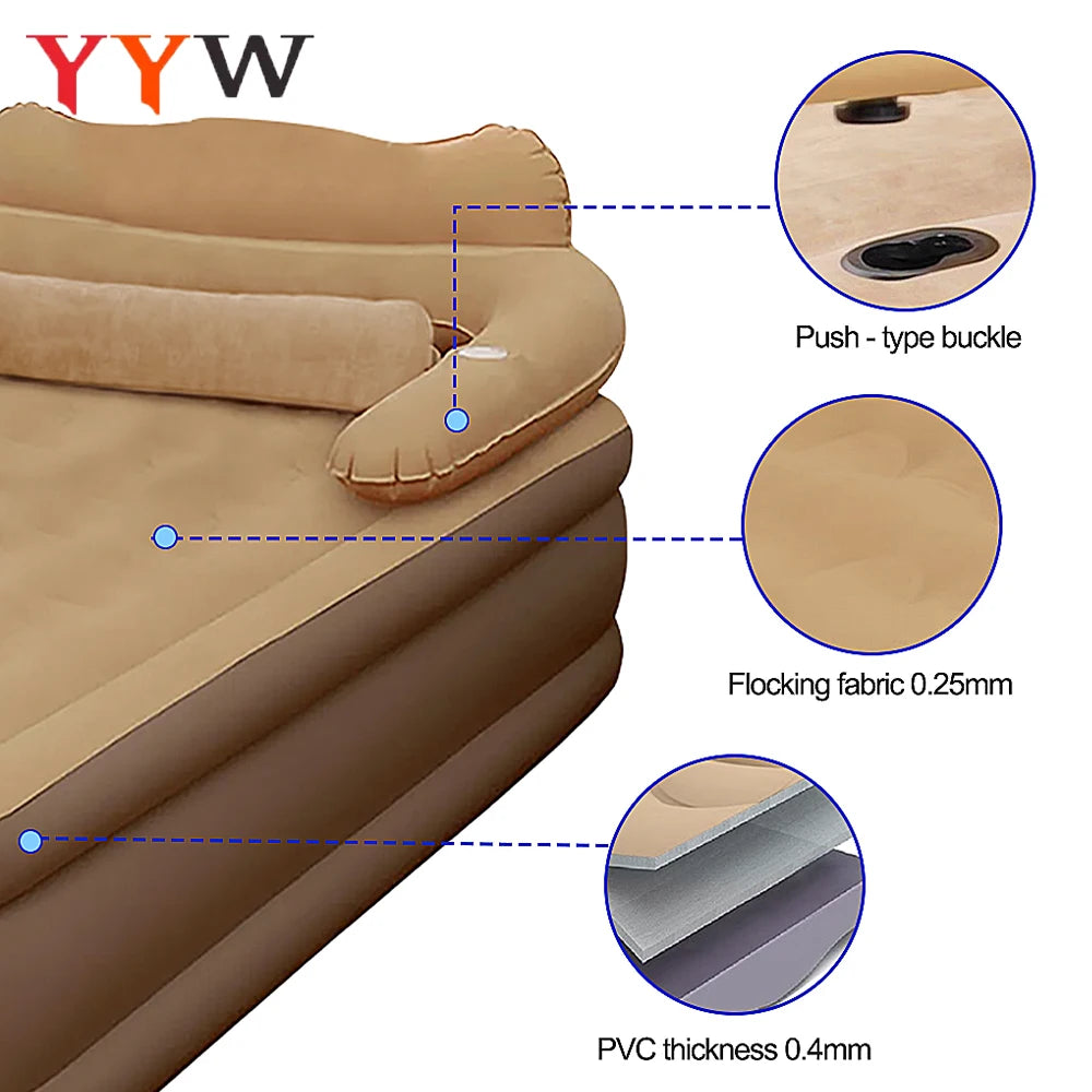 Portable Inflatable Two Person Camping Air Mattress Bed