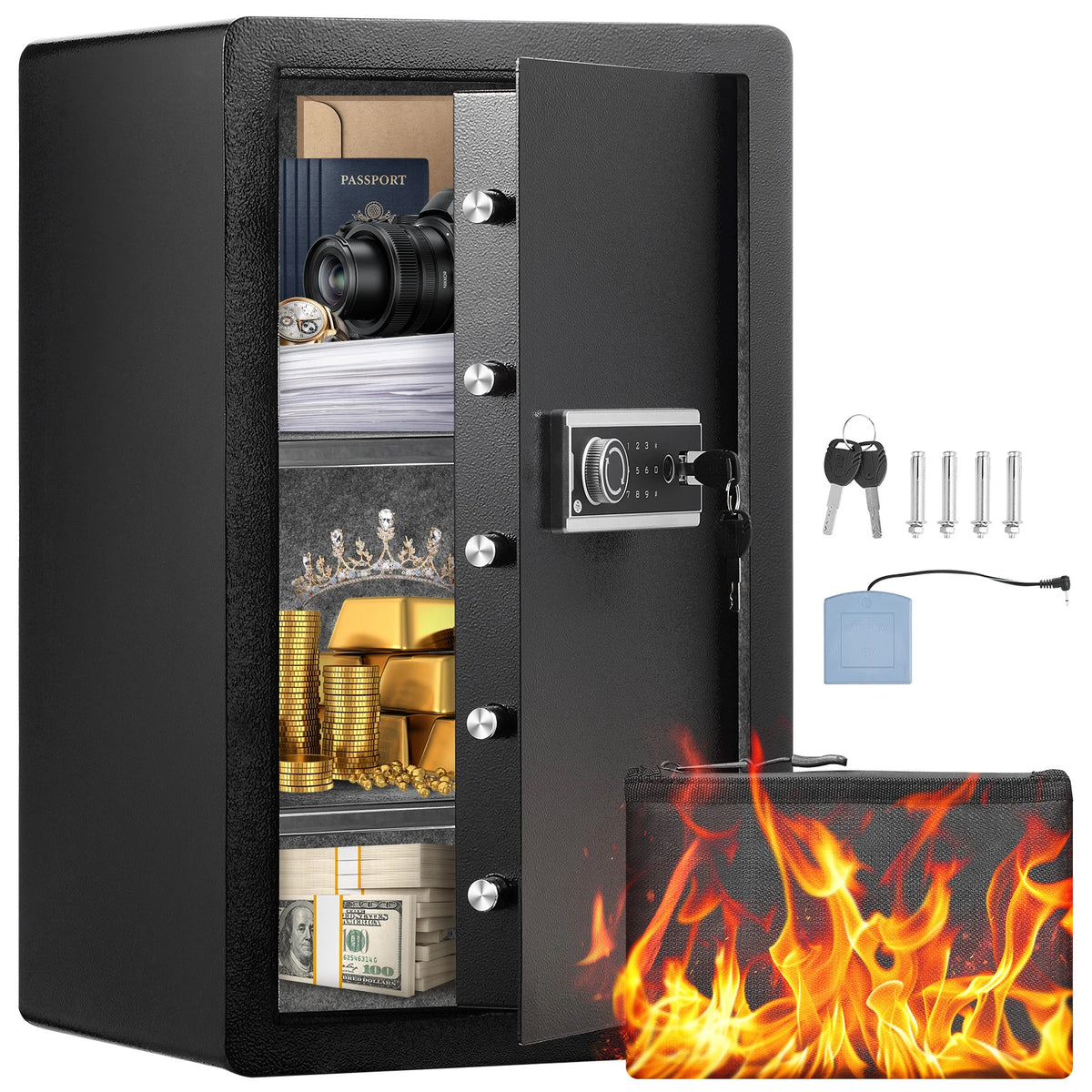 VEVOR Digital Double Door Safe With Fingerprint Lock