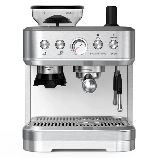 Acekool Espresso Machine With Grinder And Milk Frother For Home