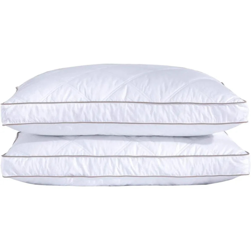 Puredown Goose Feathers And Down Pillow Gusseted Set Of 2
