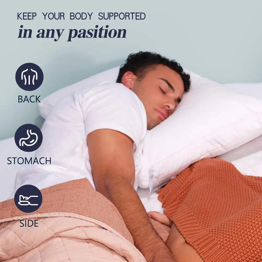 Cooling Adjustable Pillow For Side Sleepers Set Of 2 Hotel Collection