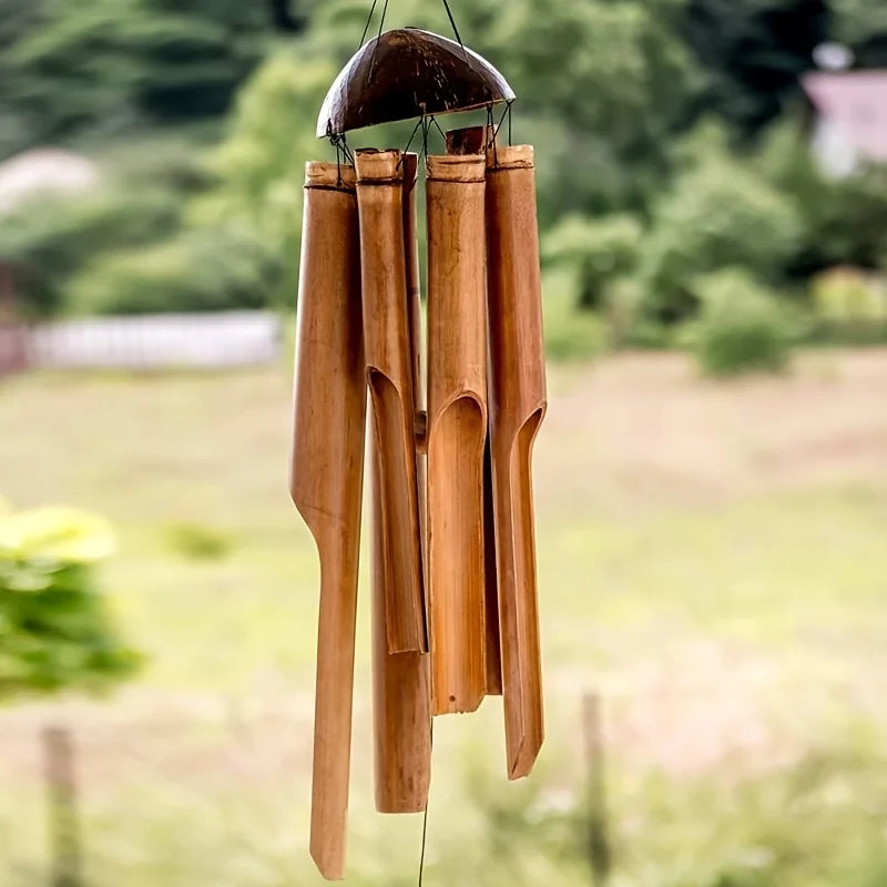 Bamboo Wind Chimes Outdoor Garden Home Decor Hanging Ornament