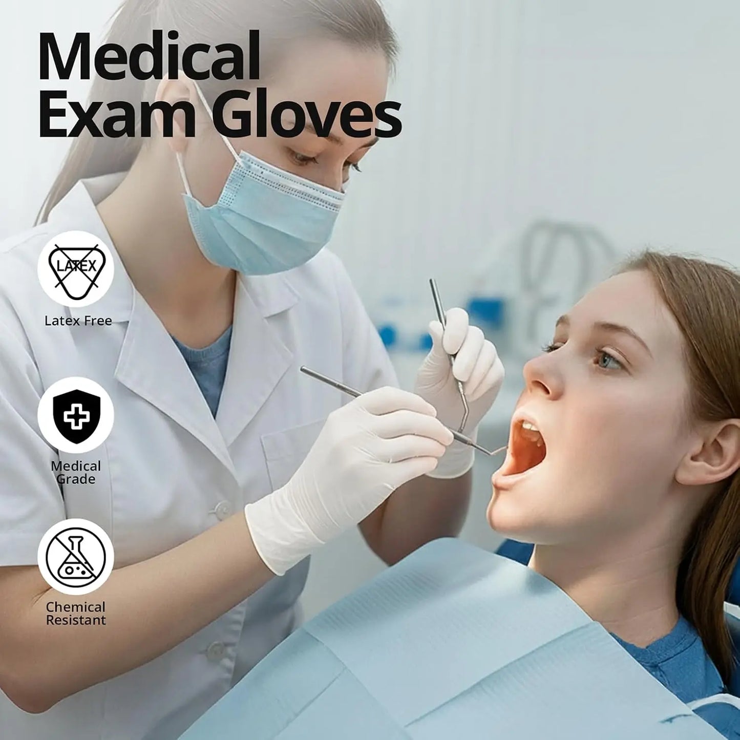 Disposable Nitrile Gloves 100 Pack Latex Free Powder Free