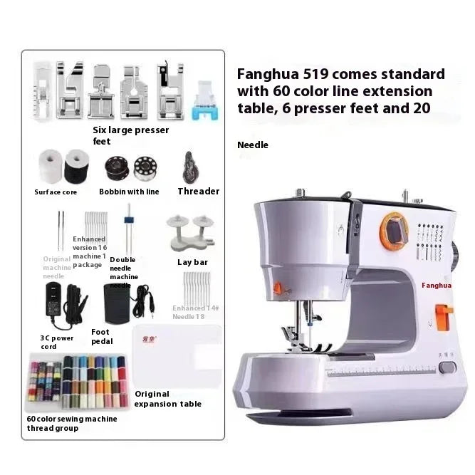 Portable Desktop Manual Sewing Machine FM-519 Multifunctional