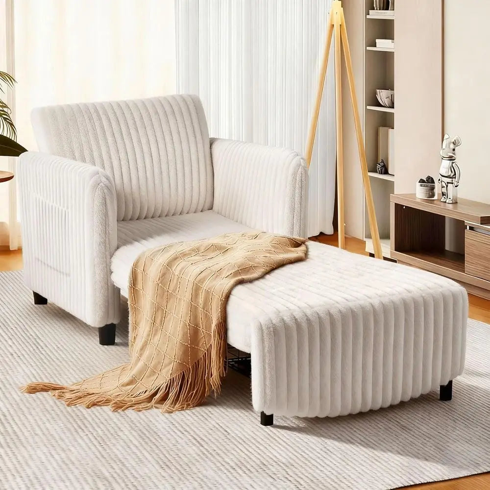 Heavy Duty Convertible Sleeper Chair With Pull Out Bed