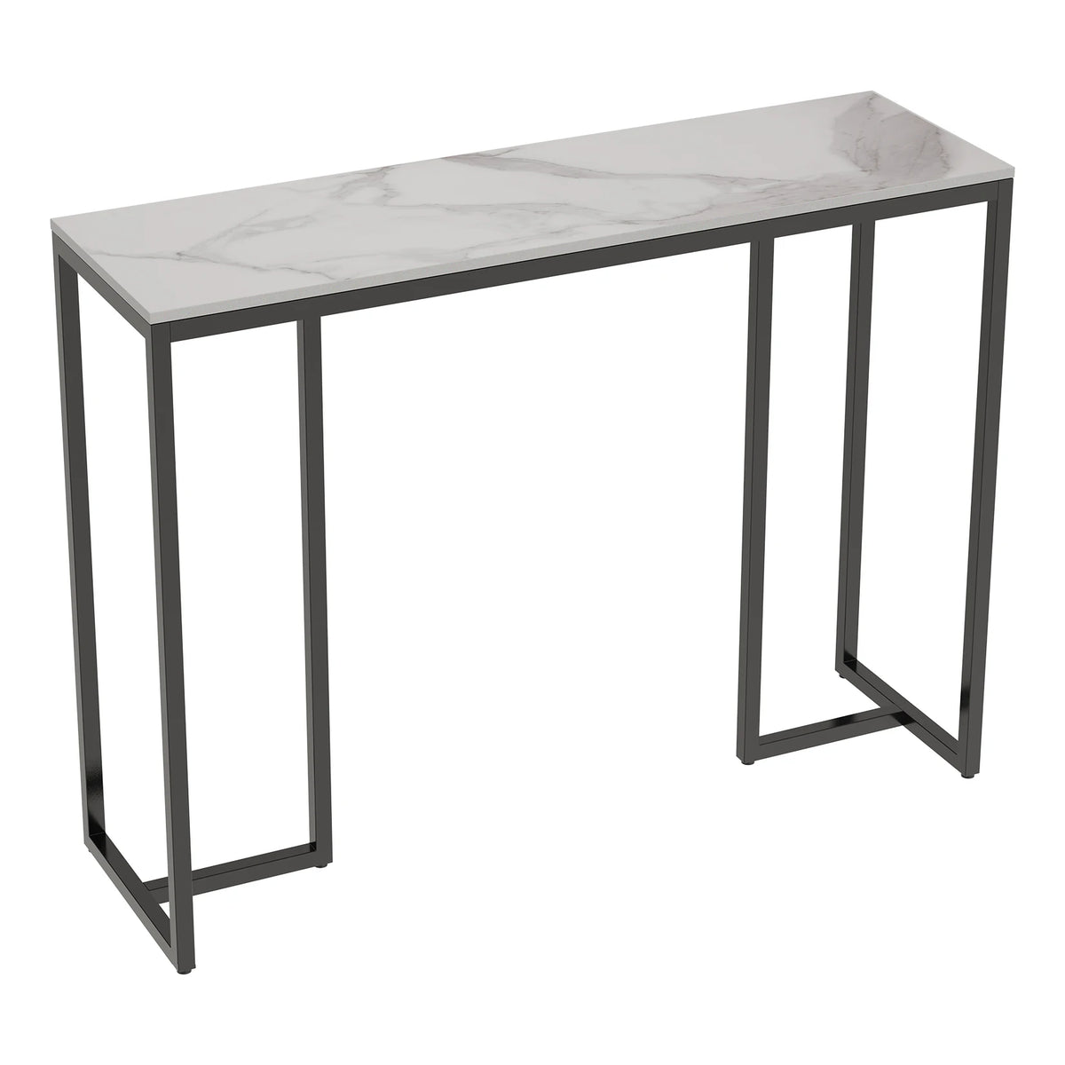 Modern Marble Console Table With Metal Frame For Entryway