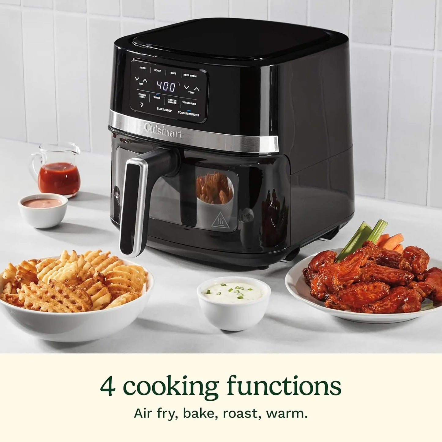 XMSJ Air Fryer With Four Functions Keep Warm Roast Bake