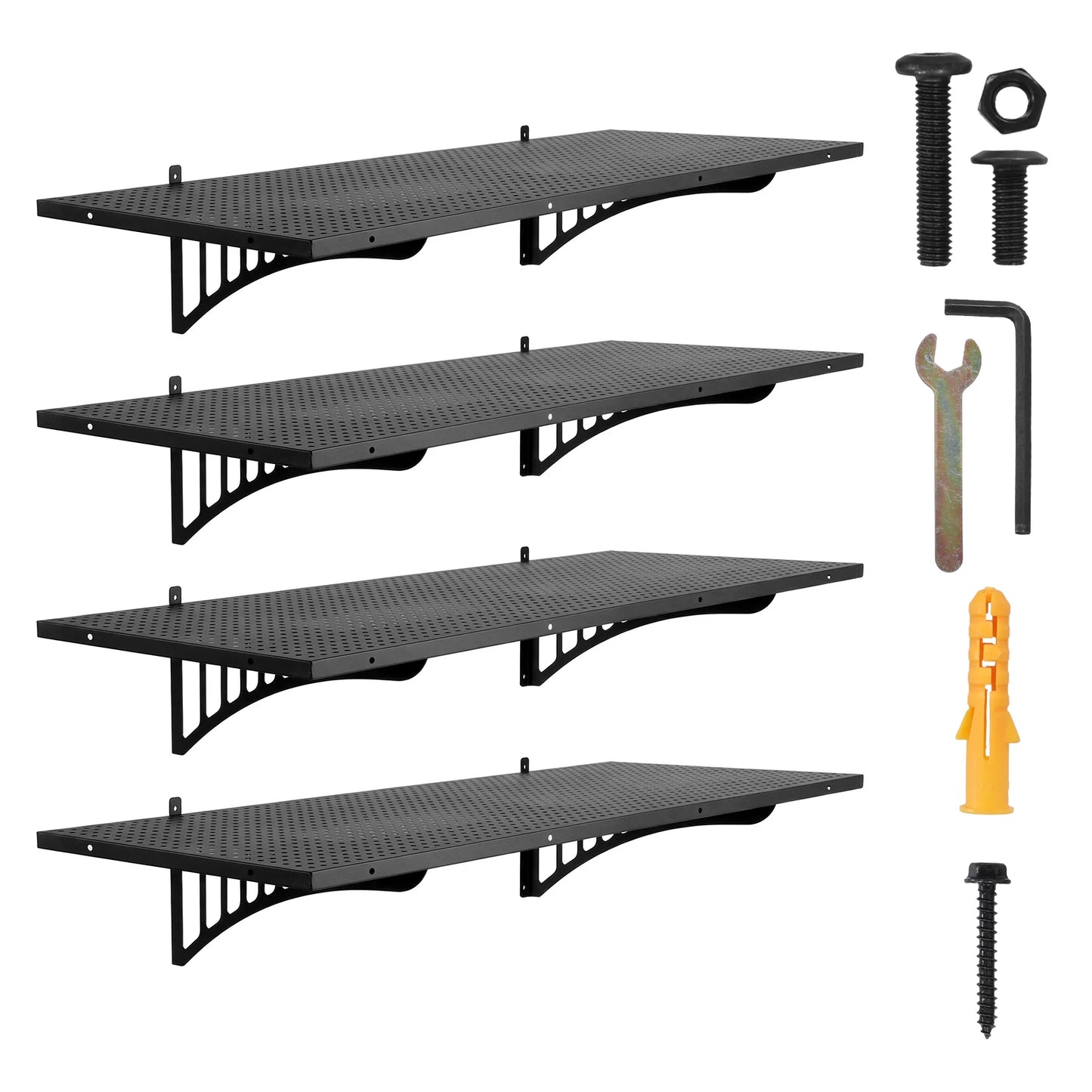 APWIKOGER 4 Tier Garage Storage Rack Floating Shelves