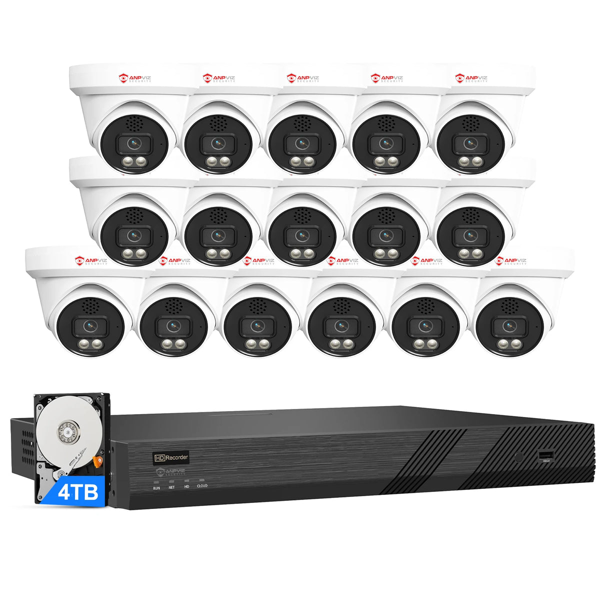 Anpviz 4K PoE Security Camera System With Two Way Audio