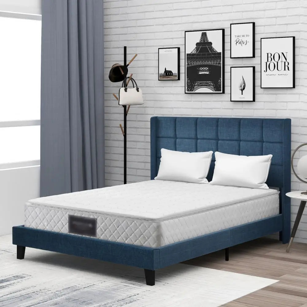 Upholstered Bed Frame With Slats And Storage Modern Style