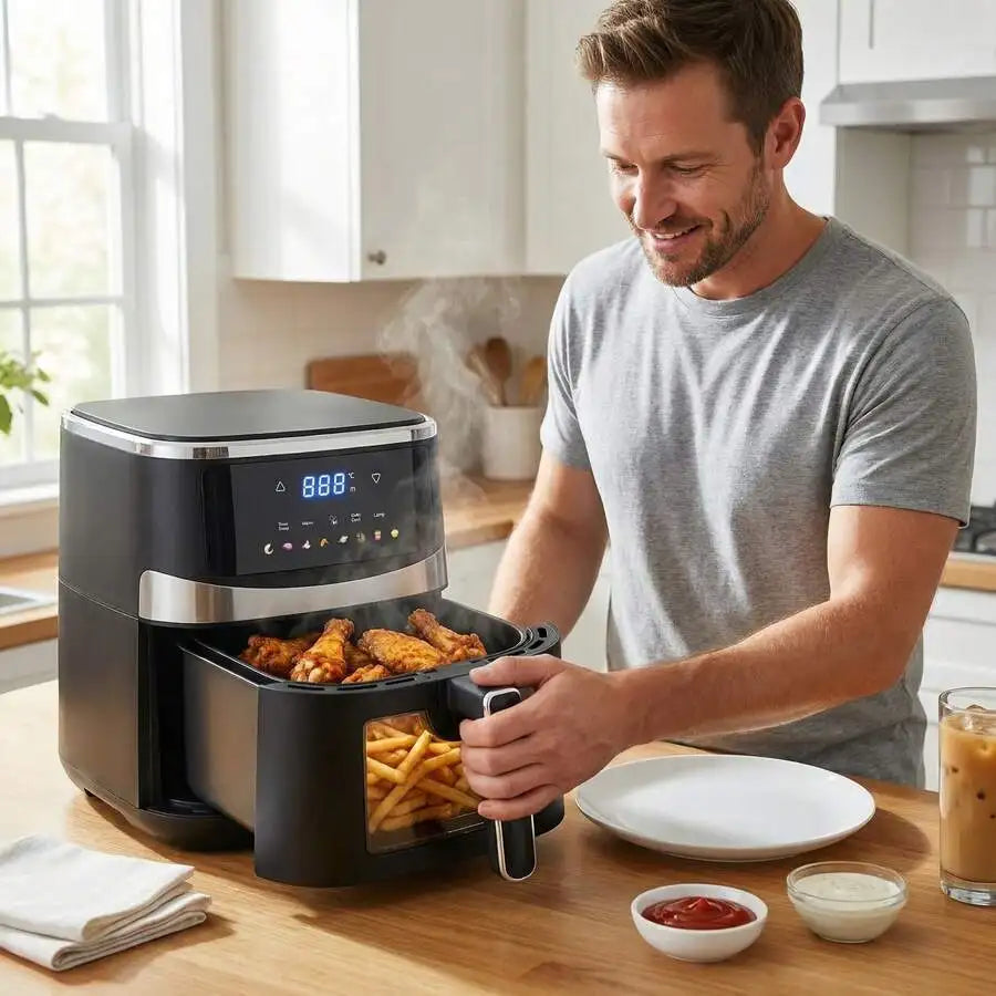 XMSJ 8-In-1 Air Fryer For Crispy Leftovers And Quick Meals