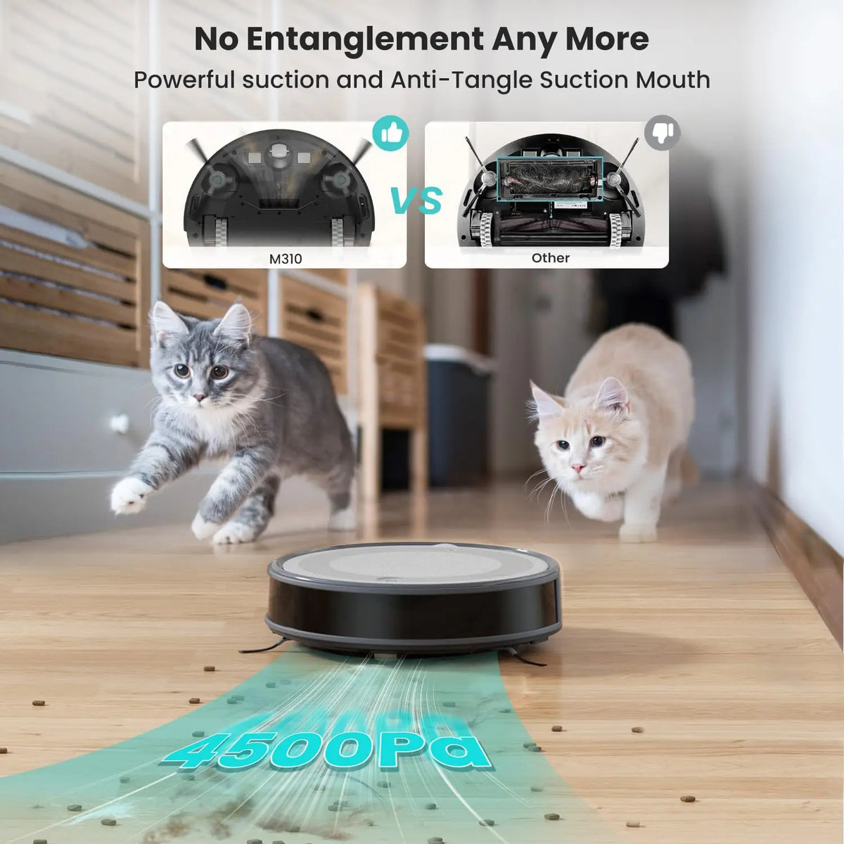 Lefant M310 Robot Vacuum With 4500Pa Suction And Smart Control