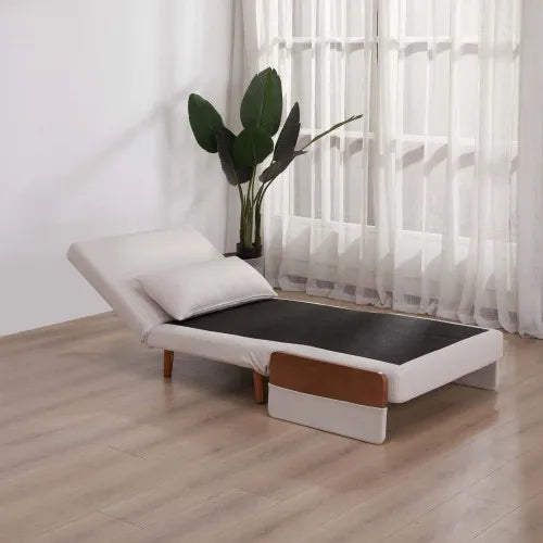 Modern Foldable Sofa Bed Single Seater With Breathable Linen Fabric