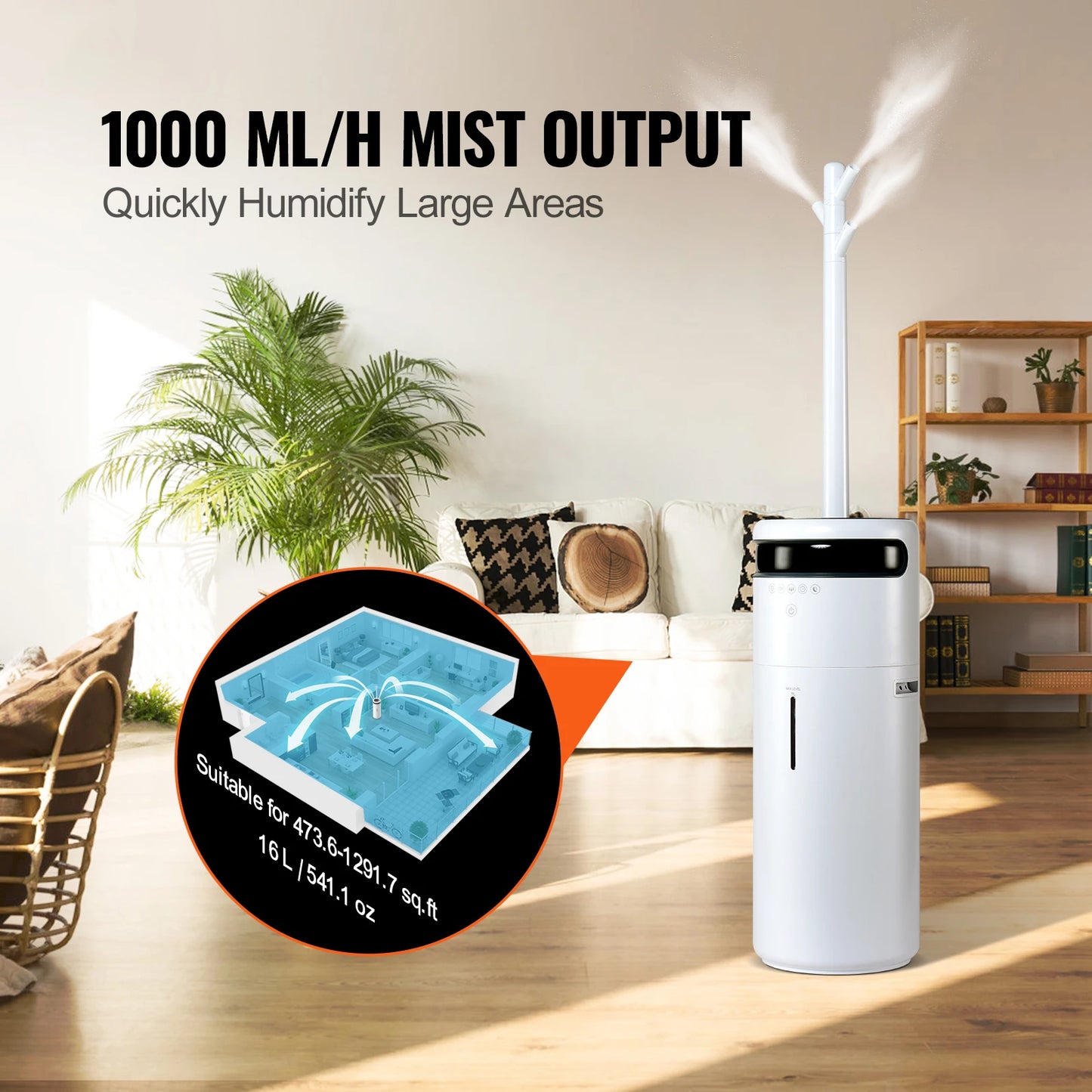 SucceBuy Ultrasonic Humidifier For Whole House And Large Rooms 16L