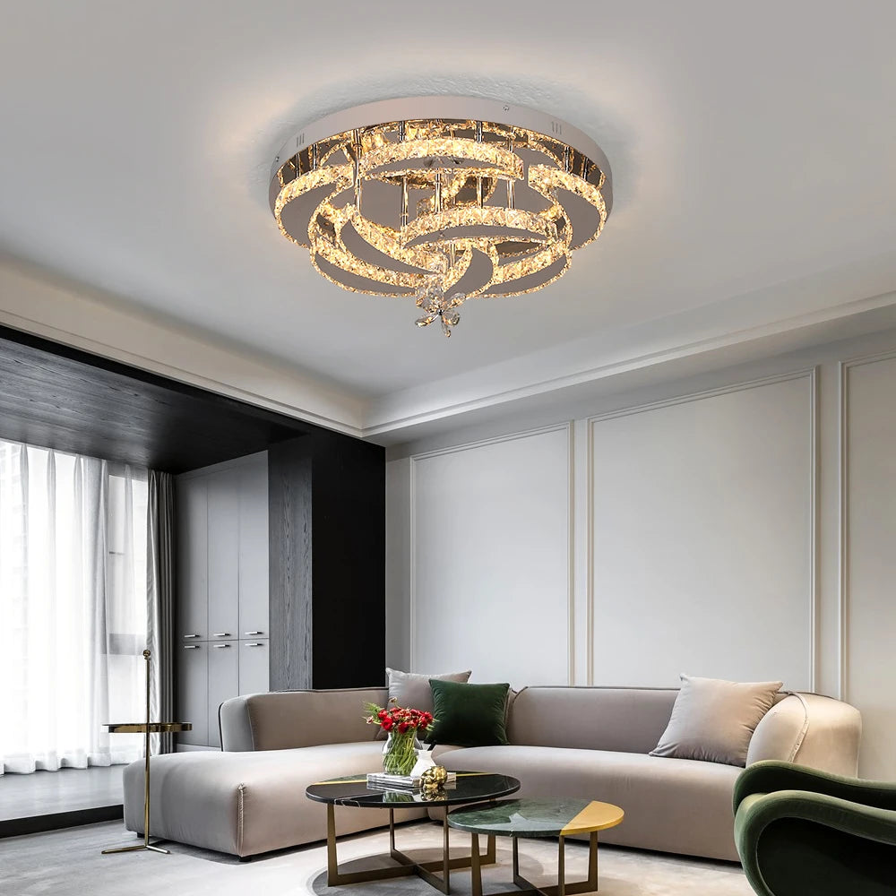 Vetrulus Modern K9 Crystal LED Ceiling Chandelier Light