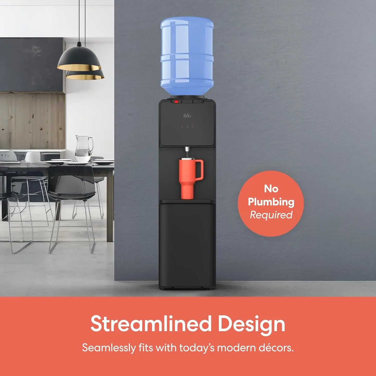 XMSJ 130 Series Top Load Water Cooler Dispenser Hot Cold Spill Free