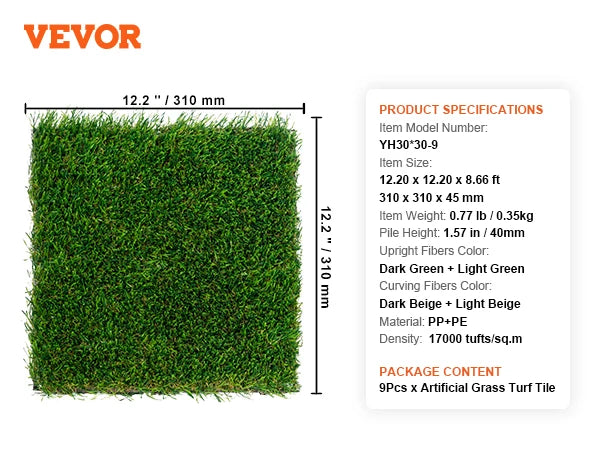 Artificial Grass Rug Outdoor Turf Mat With Drainage Holes
