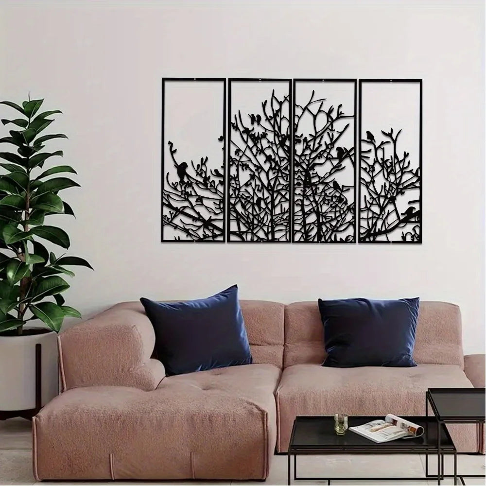 Tree Of Life Metal Wall Decor Mid Century Home Accent