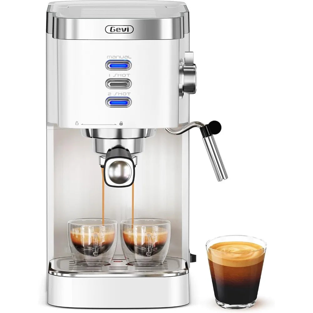 Gevi Espresso Machine 20 Bar With Milk Frother Steam Wand