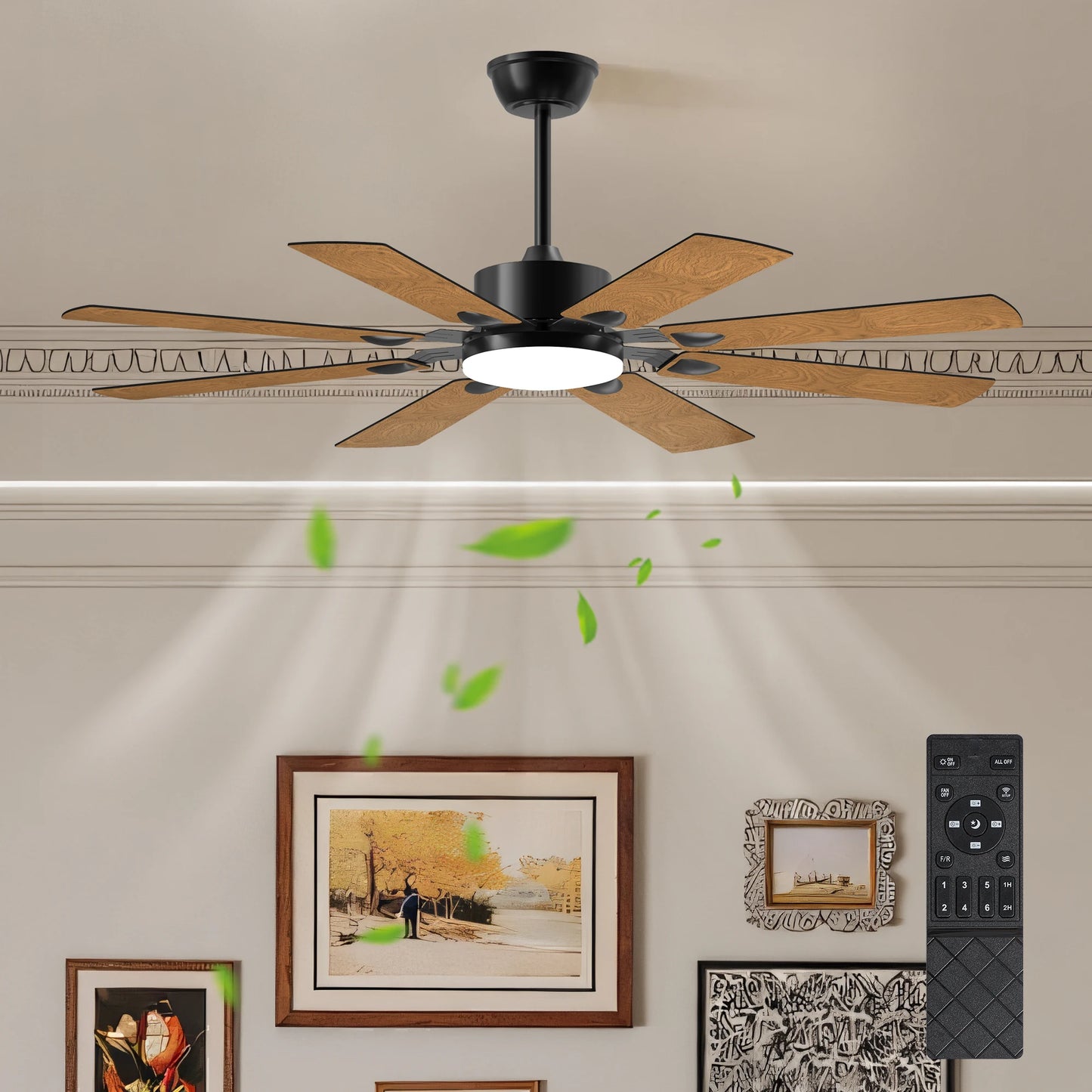 Longree Ceiling Fan With Lights And Remote Control Dimmable