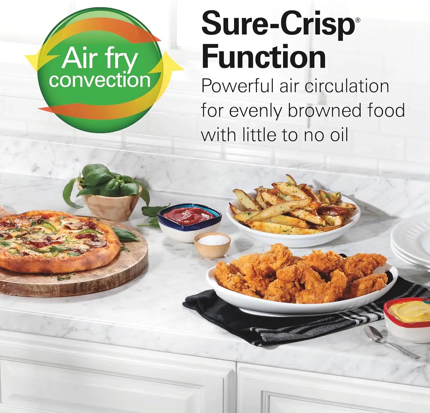 XMSJ Air Fryer Toaster Oven Combo 4 Slice Powerful Circulation
