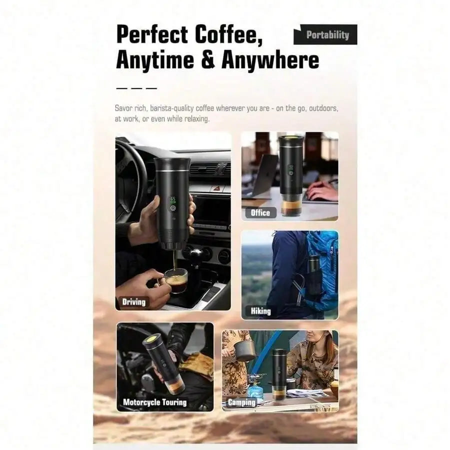 XMSJ Portable Electric Coffee Maker With Digital Display And Pods Compatibility