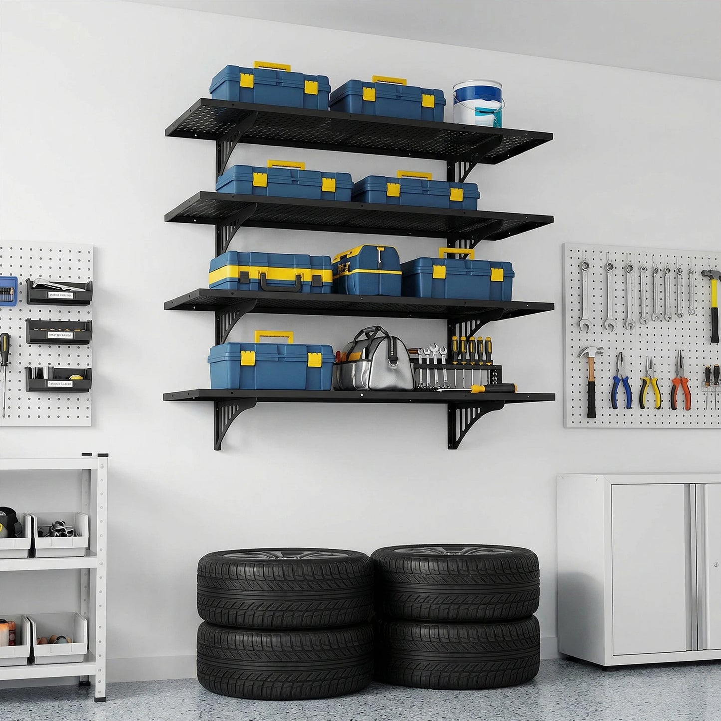 APWIKOGER 4 Tier Garage Storage Rack Floating Shelves