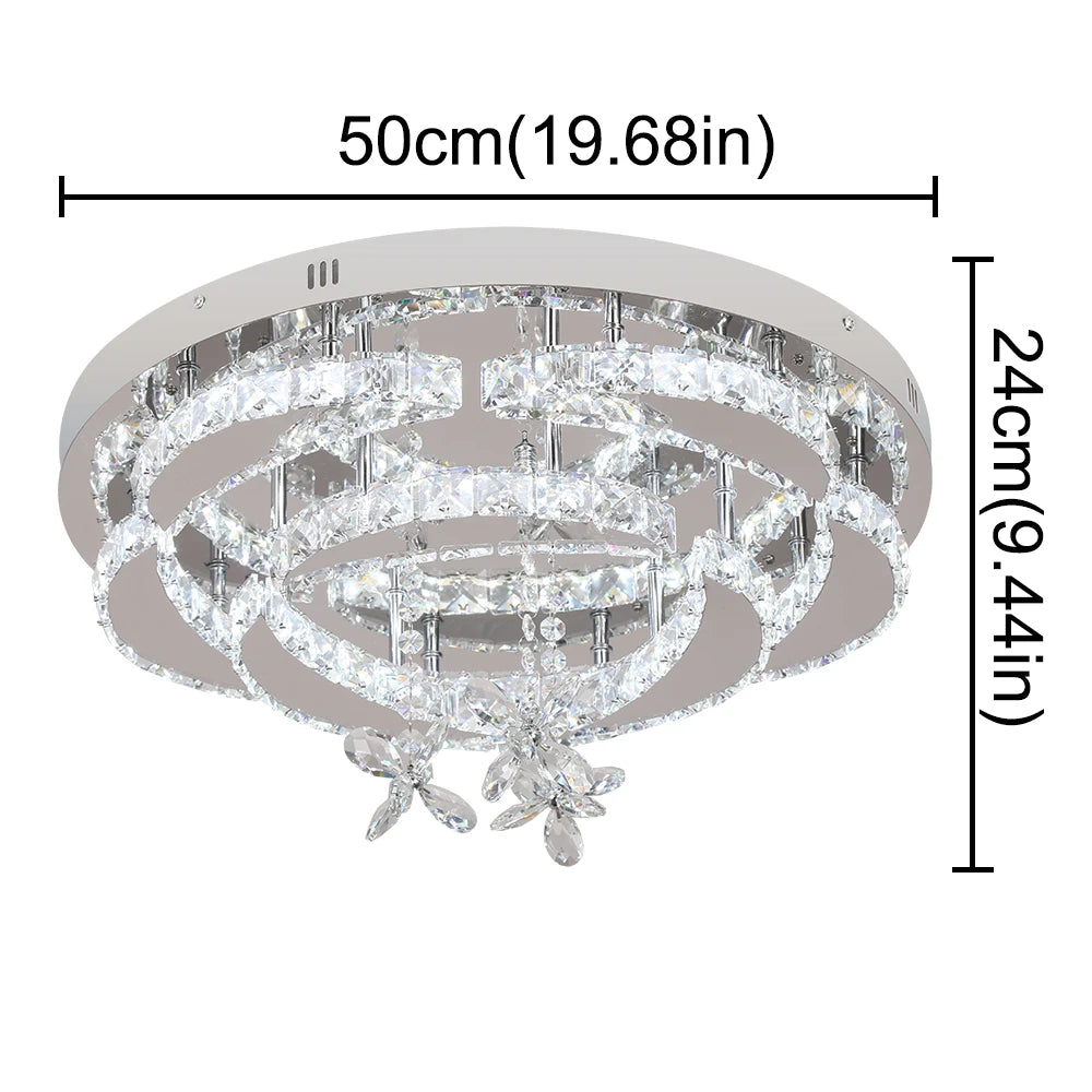 Vetrulus Modern K9 Crystal LED Ceiling Chandelier Light