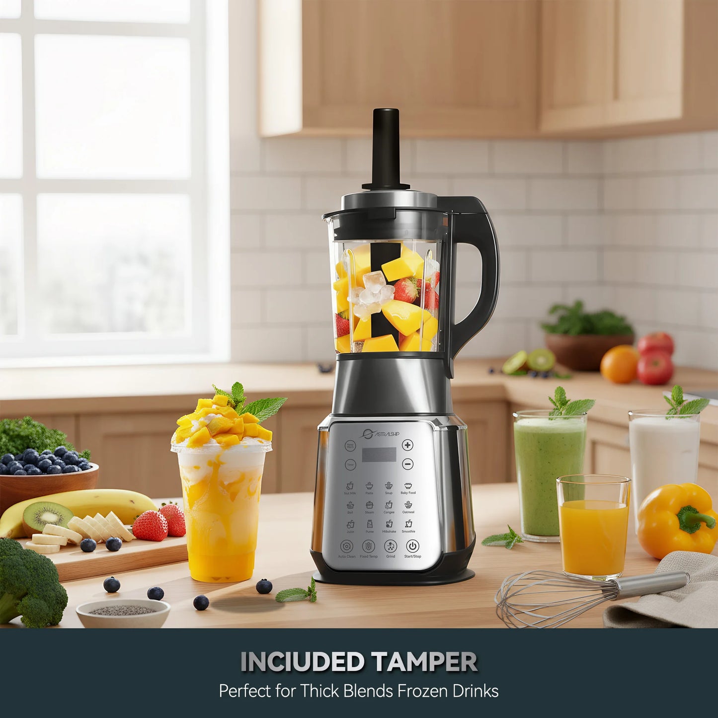 Astralship 1500W Stainless Steel Glass Blender With 9 Speeds
