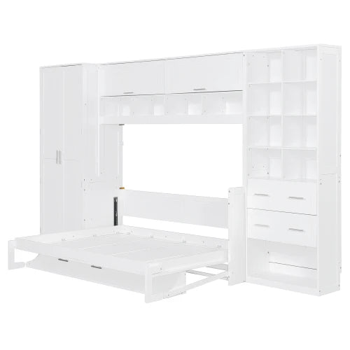 Murphy Wall Bed Cabinet With Closet Drawers And Shelves