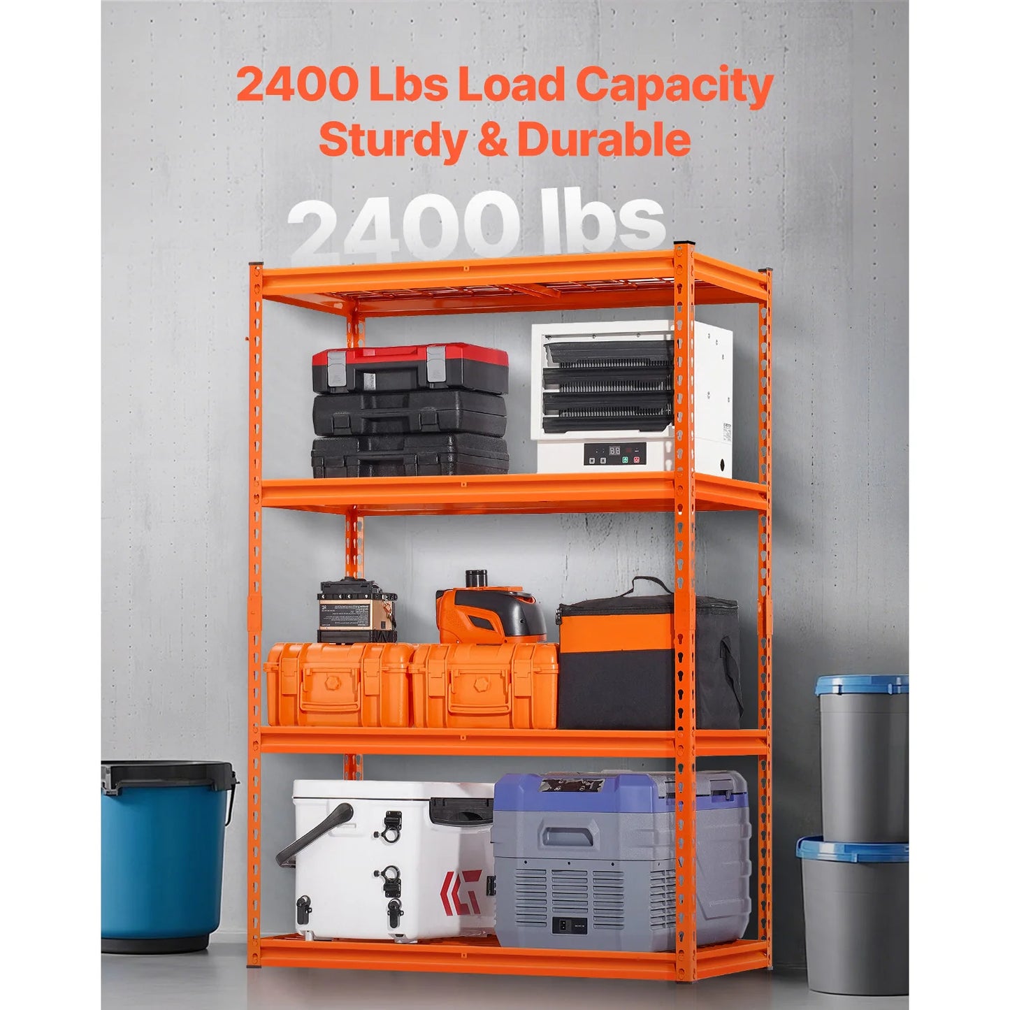 4 Tier Garage Shelving Unit Heavy Duty Storage Shelves