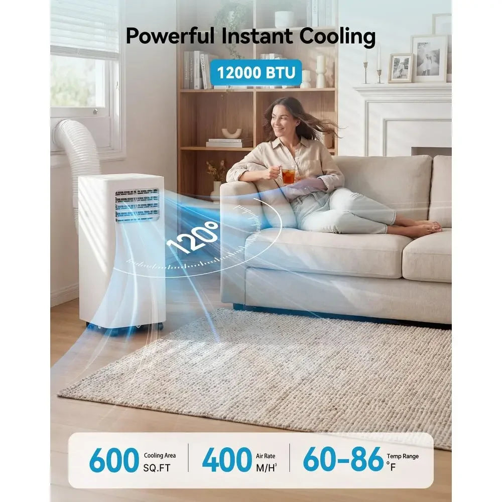 12000 BTU Portable Air Conditioner With App Remote Control