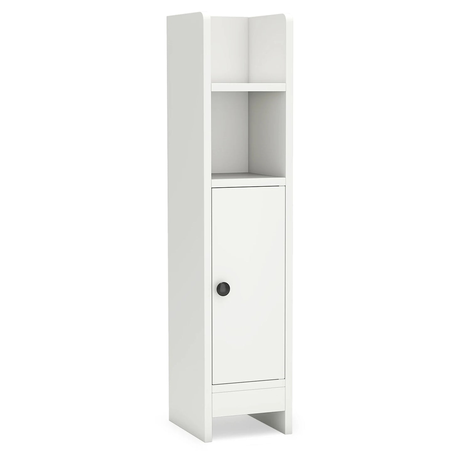 HOMASIS Bathroom Storage Cabinet With Adjustable Shelf And Open Shelves