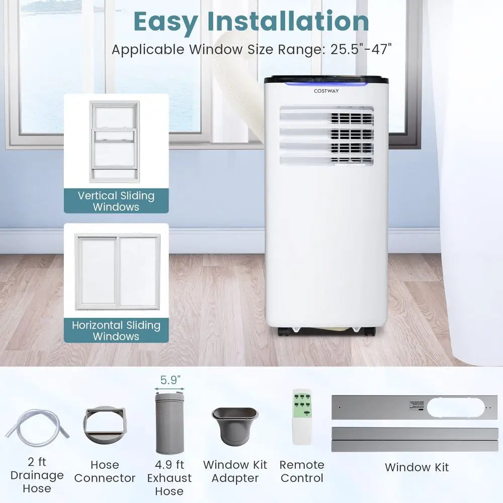 YTYIN 10000 BTU Portable Air Conditioner for Room Up To 400 Sq Ft