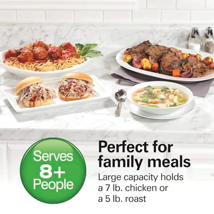 Programmable Slow Cooker with Three Temperature Settings and Travel Lid