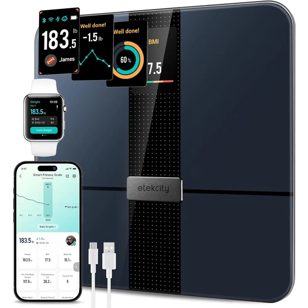 Etekcity Digital Bathroom Scale With BMI And Muscle Mass Monitor