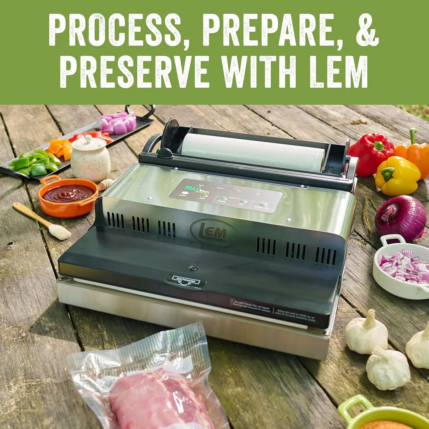 XMSJ MaxVac 1000 Vacuum Sealer For Freezer With Roll Holder