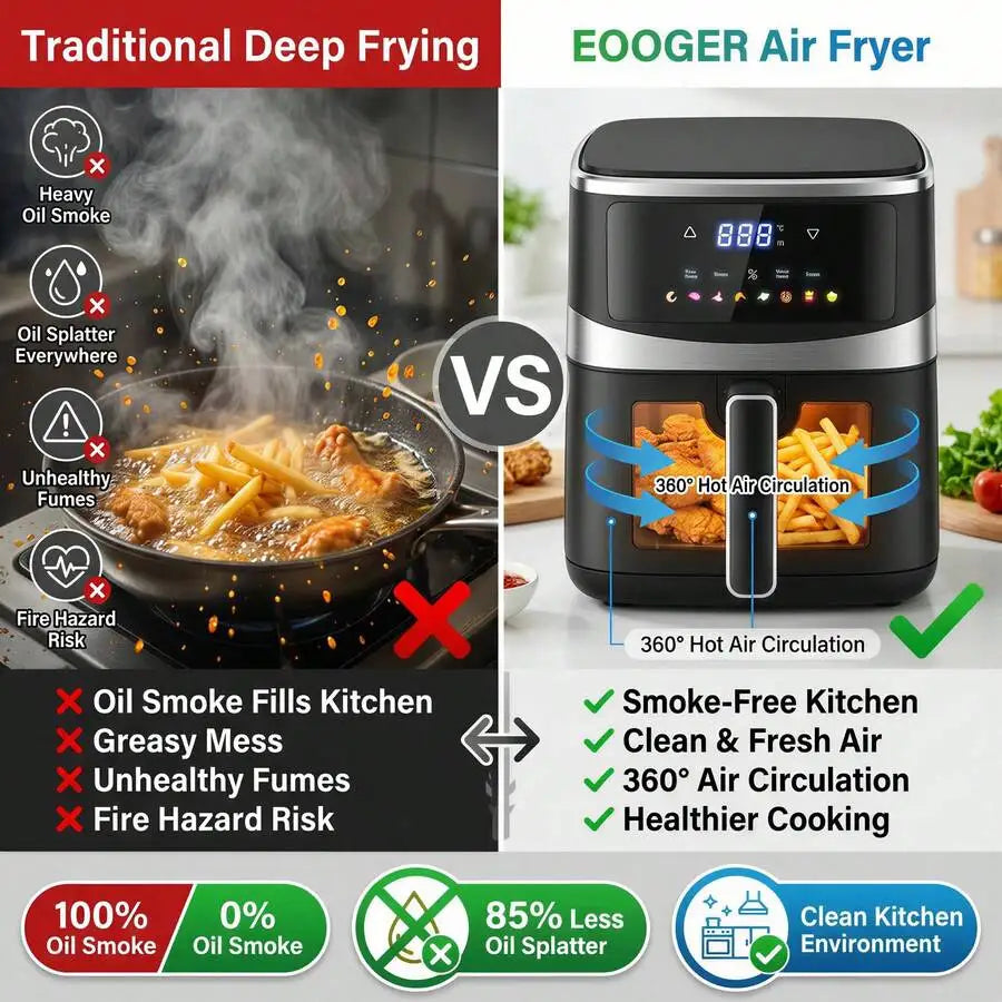 XMSJ 8-In-1 Air Fryer For Crispy Leftovers And Quick Meals
