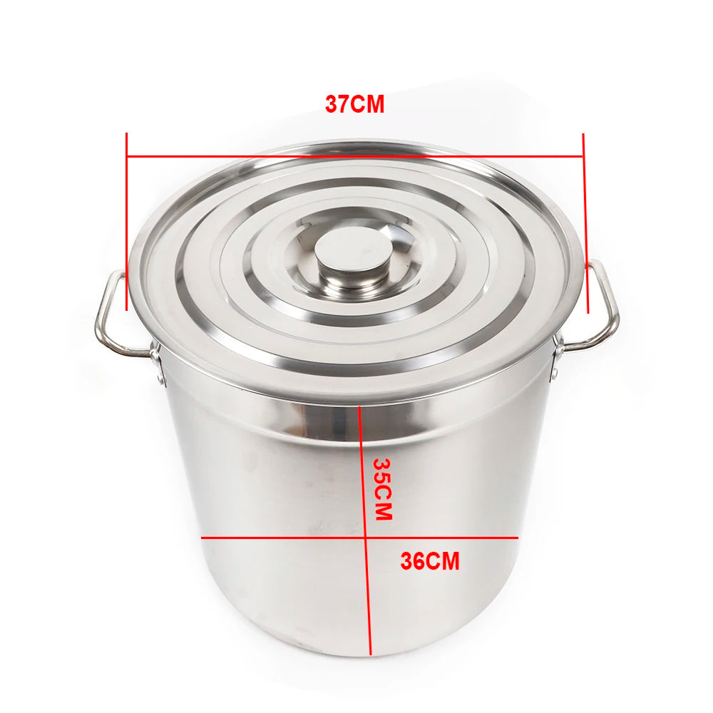 Stainless Steel Stockpot With Airtight Lid Hanging Design For Multi Fuel Use