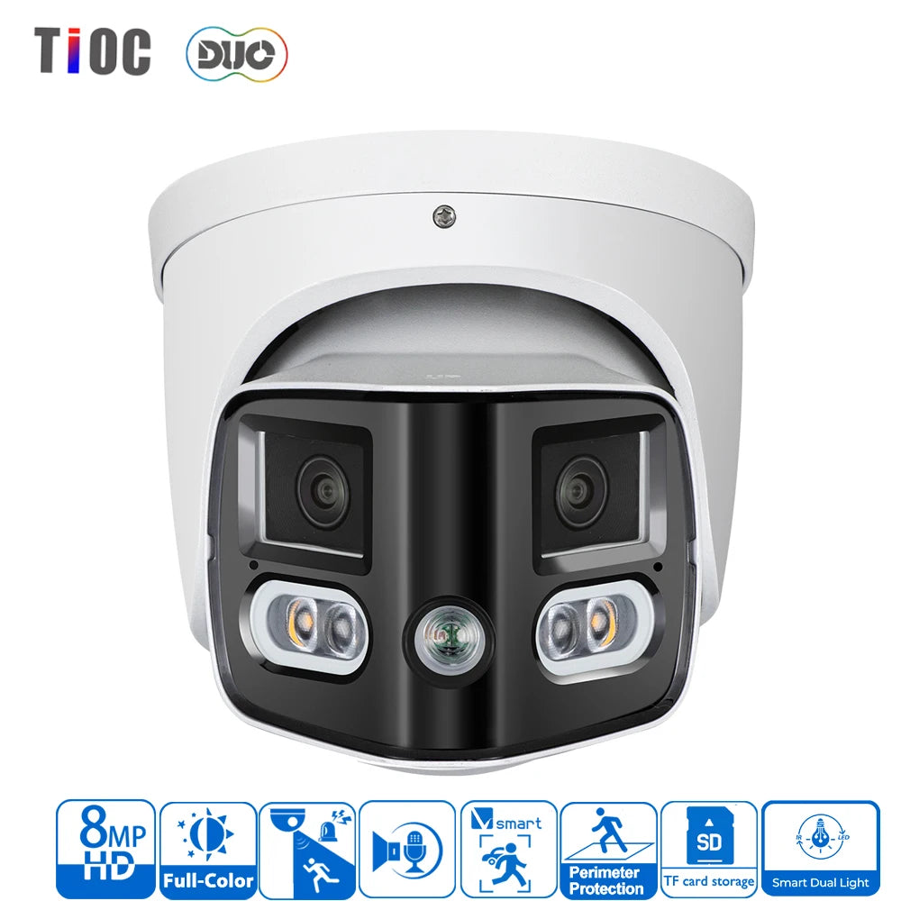Outdoor 8MP Panoramic Dual Lens IP Security Camera