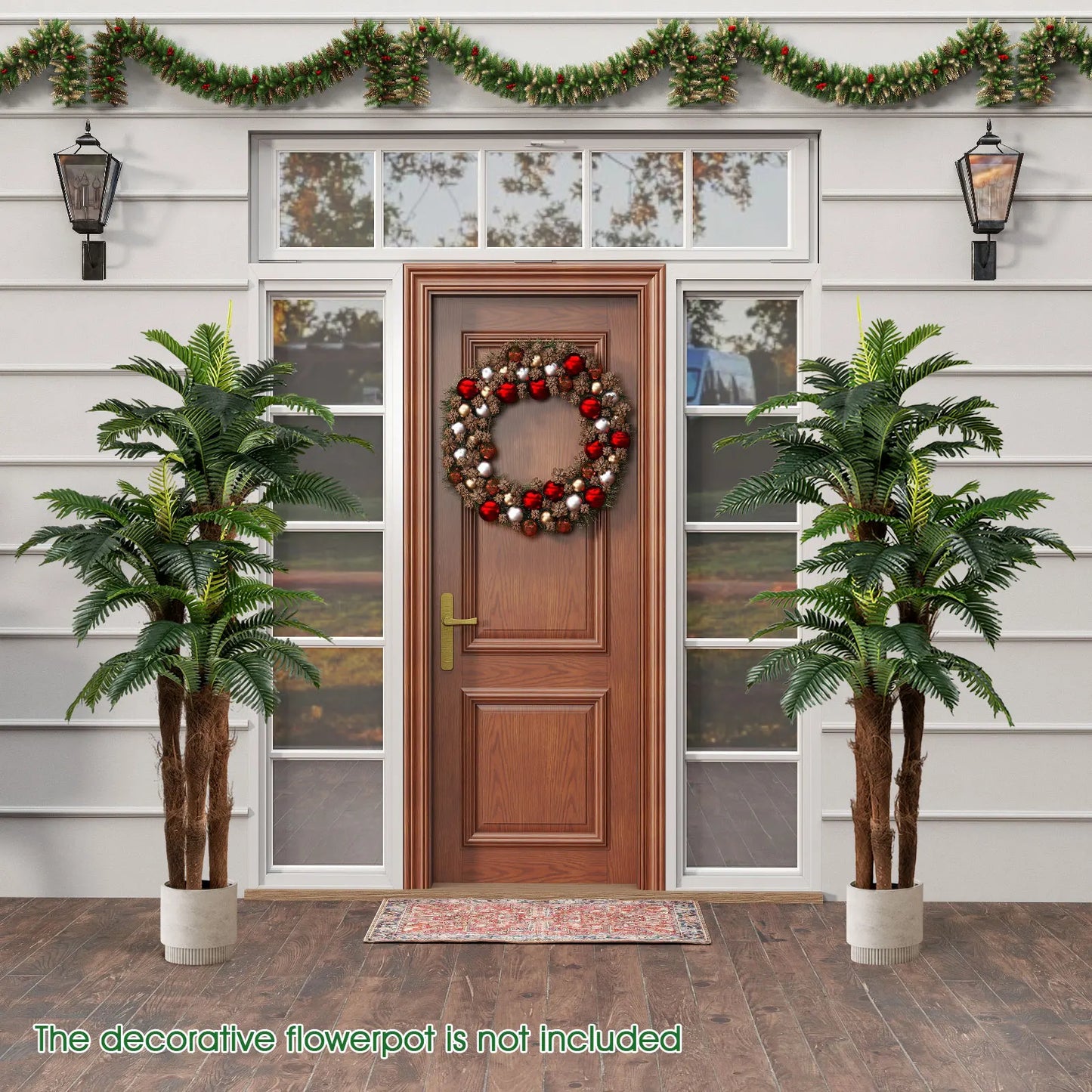 Lifezeal Two Pack Artificial Palm Trees For Indoor Decoration