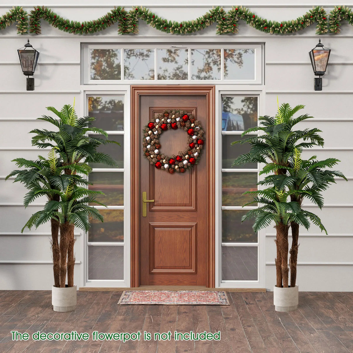LIFEZEAL Artificial Palm Tree Set Realistic Tropical Home Decor