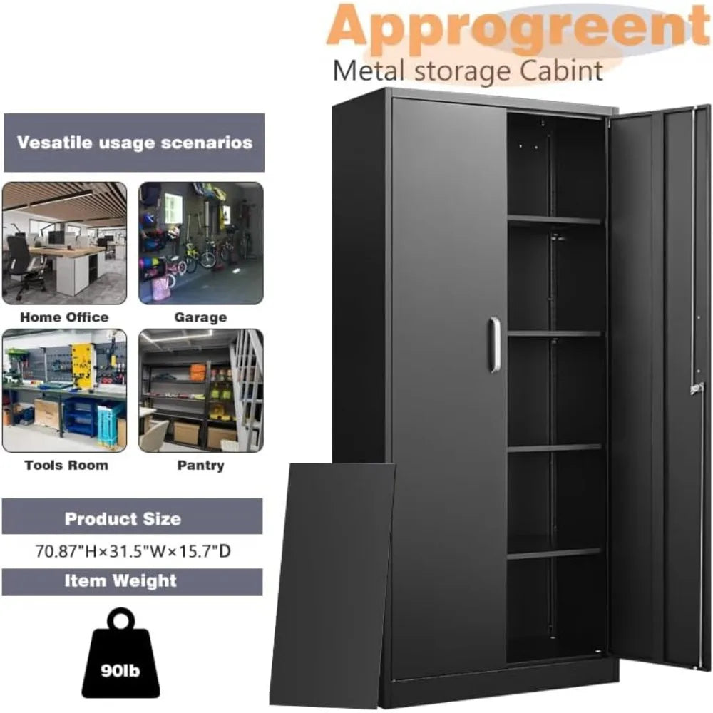 Adjustable Shelves Lockable Metal Storage Cabinet
