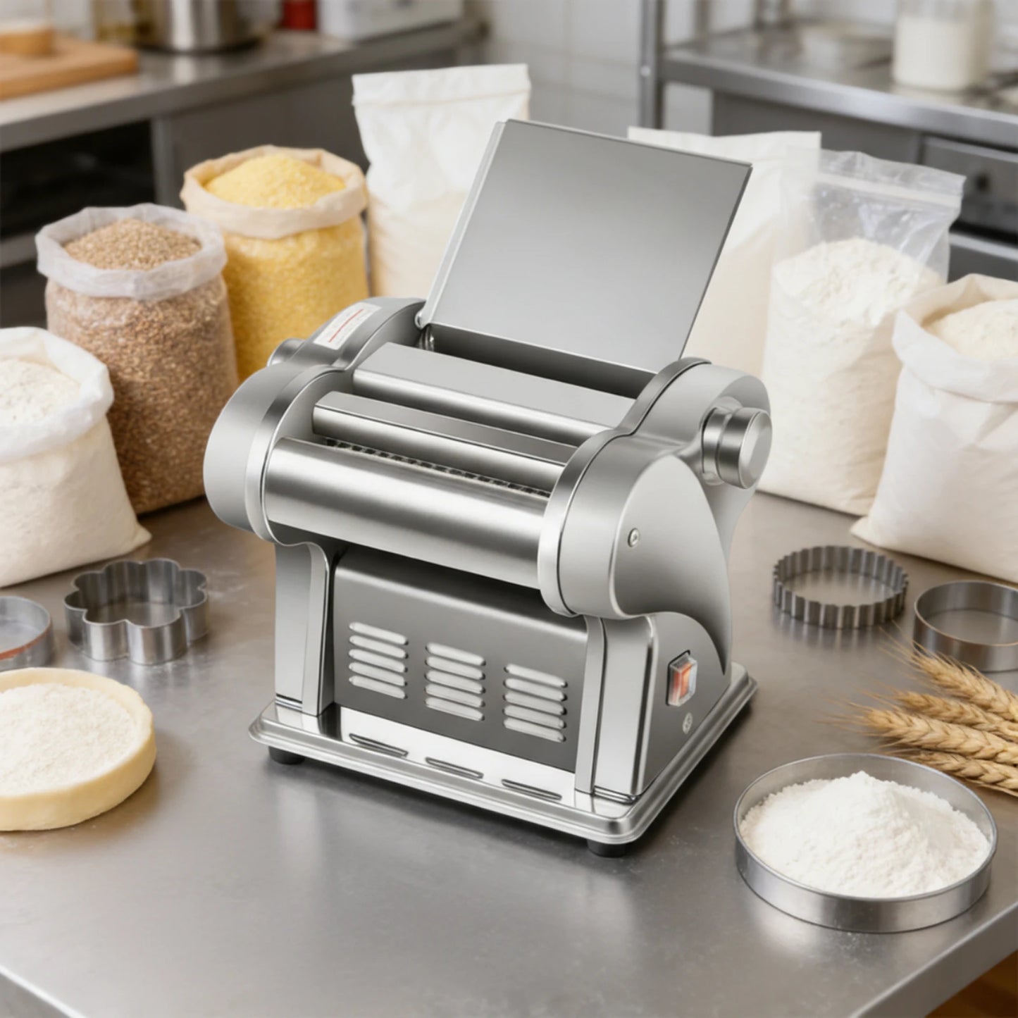 135W Automatic Noodle Machine Stainless Steel Pasta Maker for Home