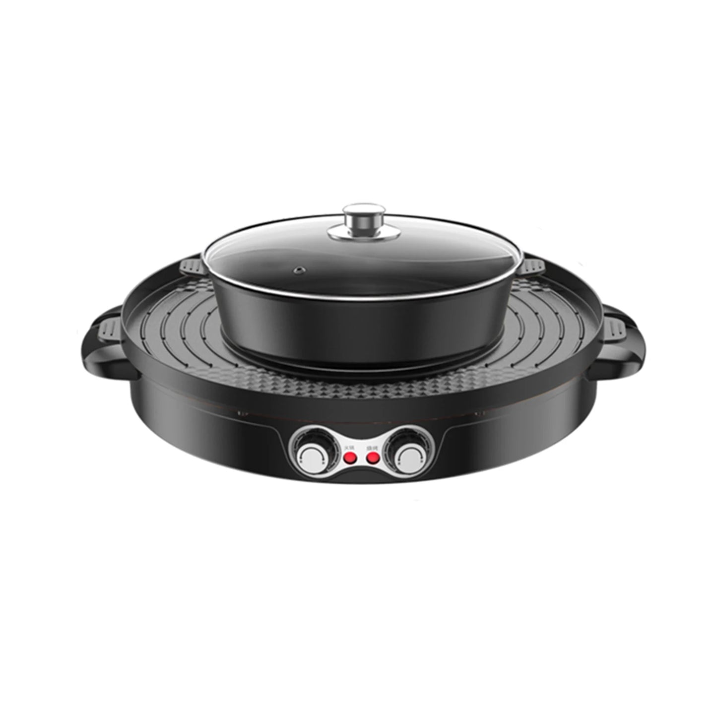 Electric Grill And Hot Pot 2 In 1 Kitchen Appliance