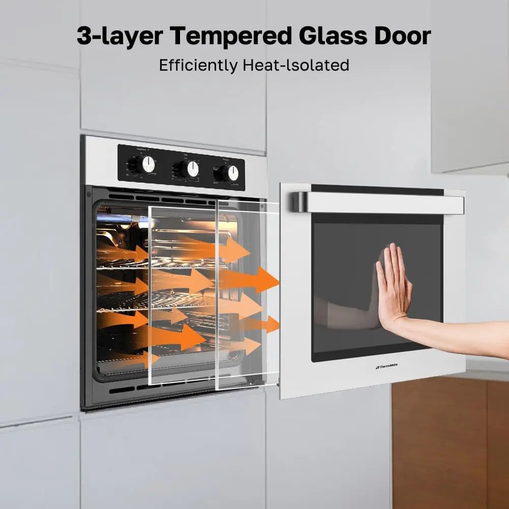 XMSJ Gas Wall Oven With Convection Bake Rotisserie And Timer