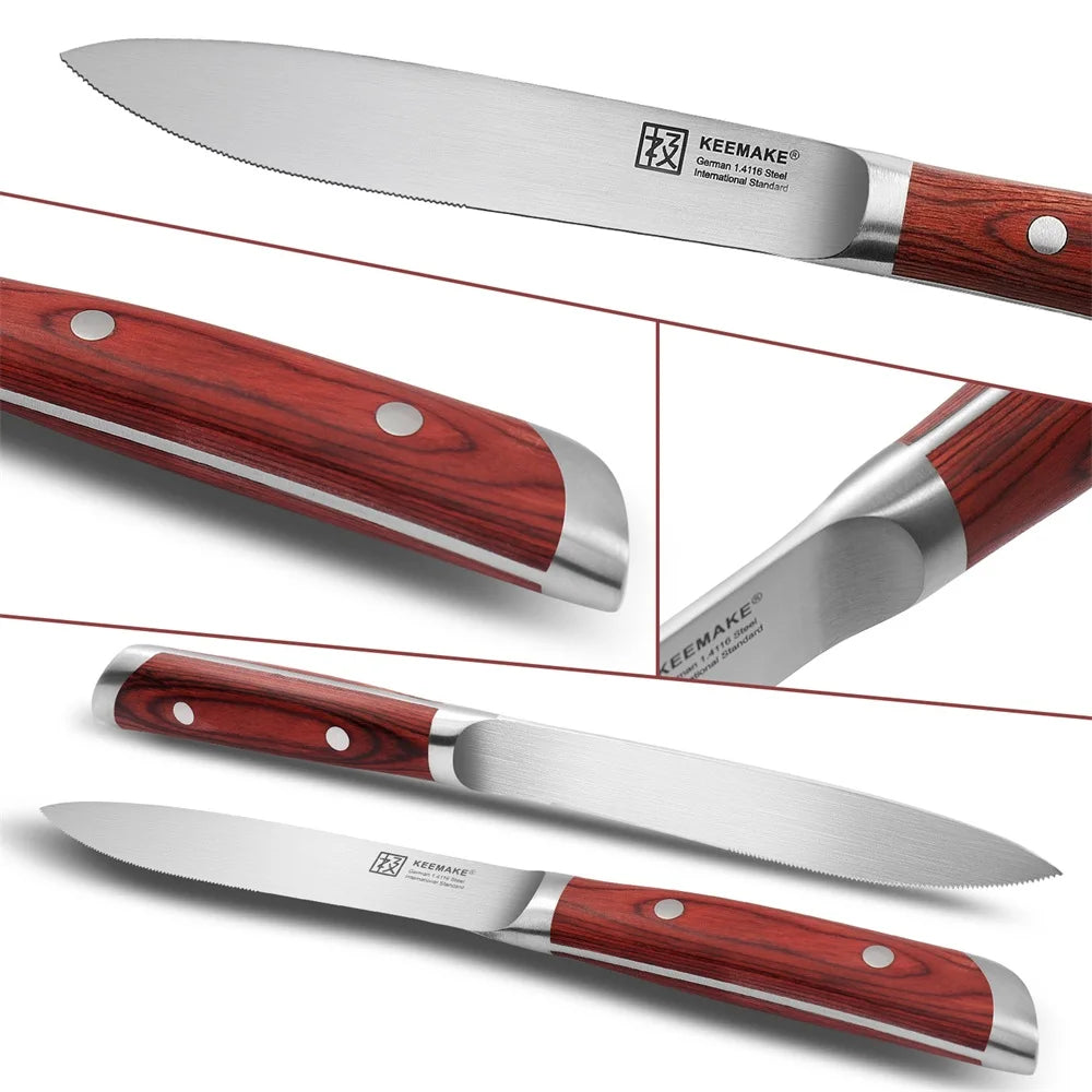 4 Piece Stainless Steel Steak Knife Set Ultra Sharp