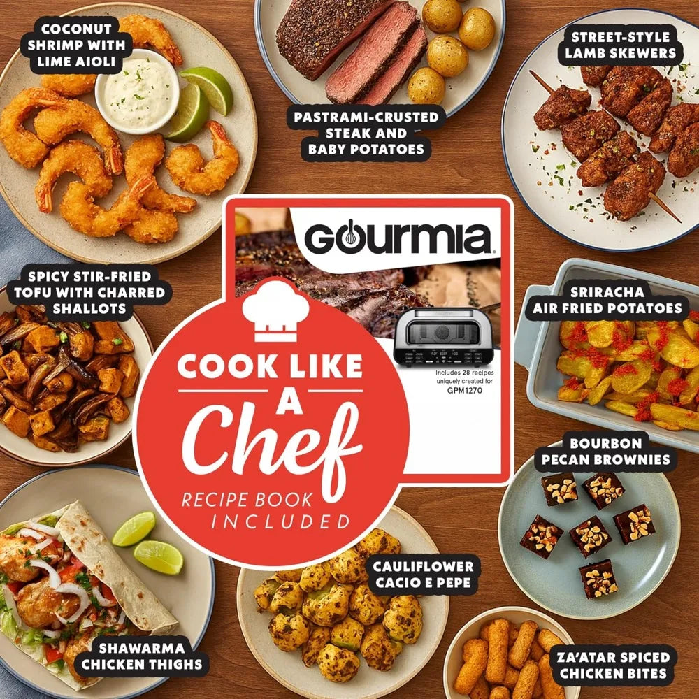 Gourmia Indoor Pizza Oven Air Fryer Toaster Countertop Multi Cooker